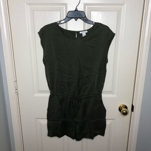 Daily Ritual Dark Green Sleeveless Romper 4